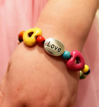 Load image into Gallery viewer, Love Semi Precious Stone Bead Bracelet