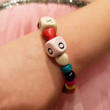 Load image into Gallery viewer, XO Wood Bead Bracelet
