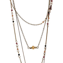 Load image into Gallery viewer, Rose Gold Layered Charm and Beaded Necklace
