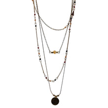 Load image into Gallery viewer, Rose Gold Layered Charm and Beaded Necklace
