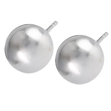 Load image into Gallery viewer, 10mm Silver Ball Stud Earrings
