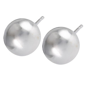 10mm Silver Ball Stud Earrings