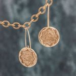 Bronze Mandala pendant earrings (approx. 3/4" diameter). They have 14Kt. Gold Filled Ear Wires.